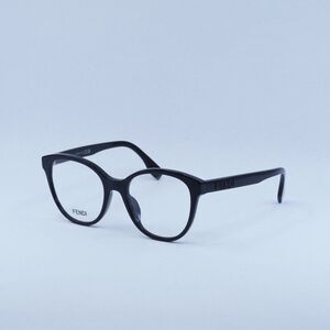 Fendi FE50024I 001 Eyeglasses Shiny Black 52mm Cat Eye Frame